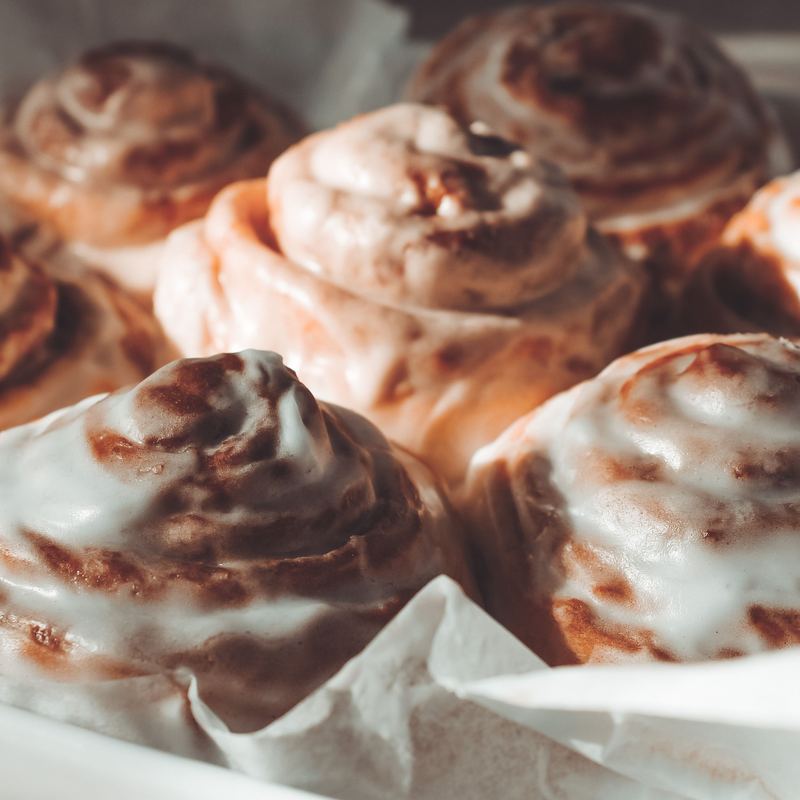 Caramelised cinnamon palmier pastries with flaky layers